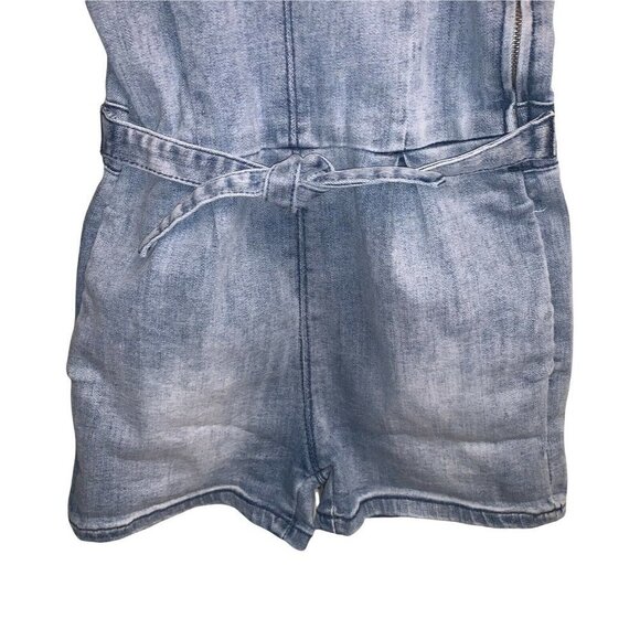AG Adriano Goldschmied Kids Girl's M Medium Big Hattie Romper Denim Light Wash - Picture 3 of 6